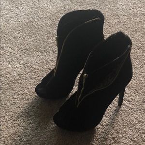 Open toe booties